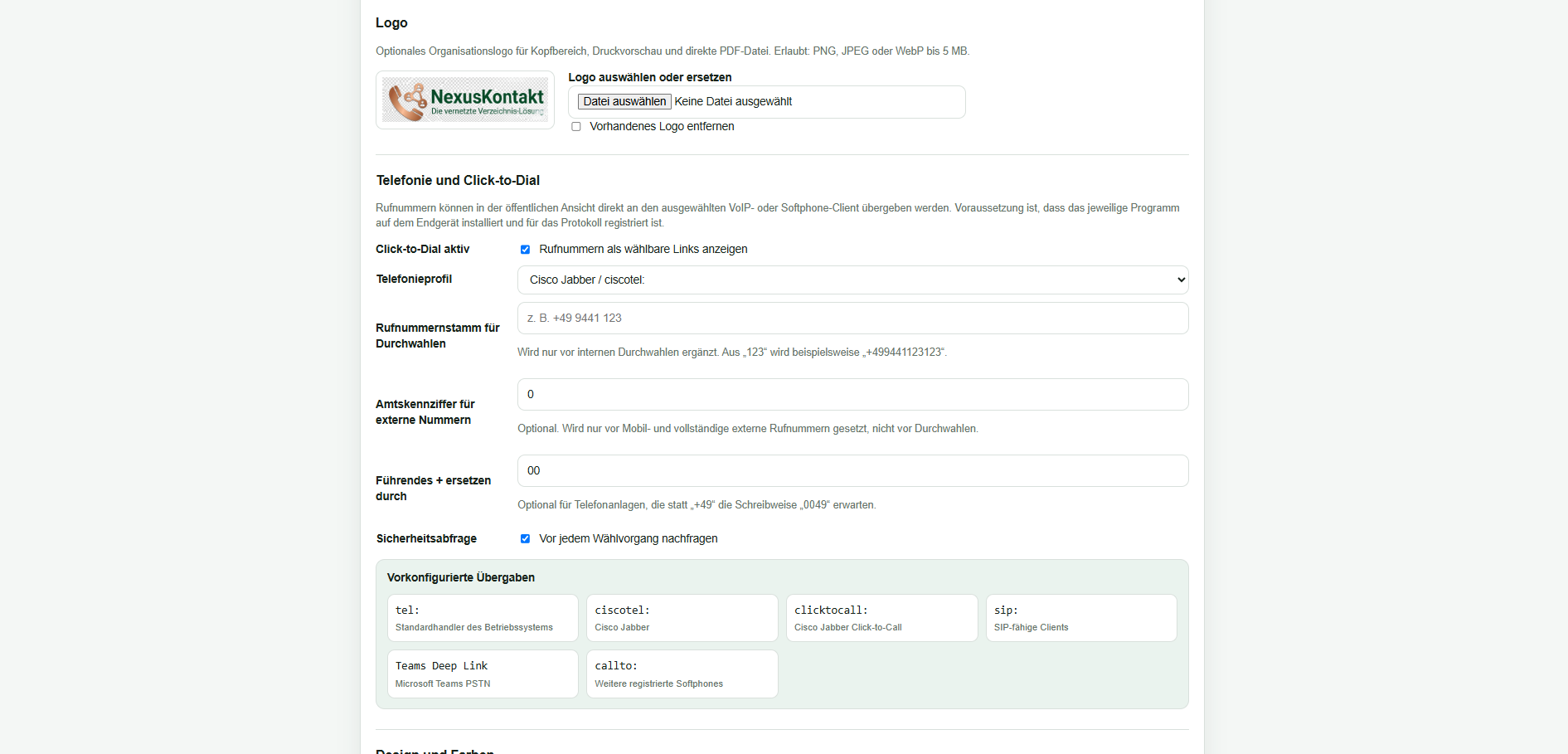 Screenshot zu NexusKontakt