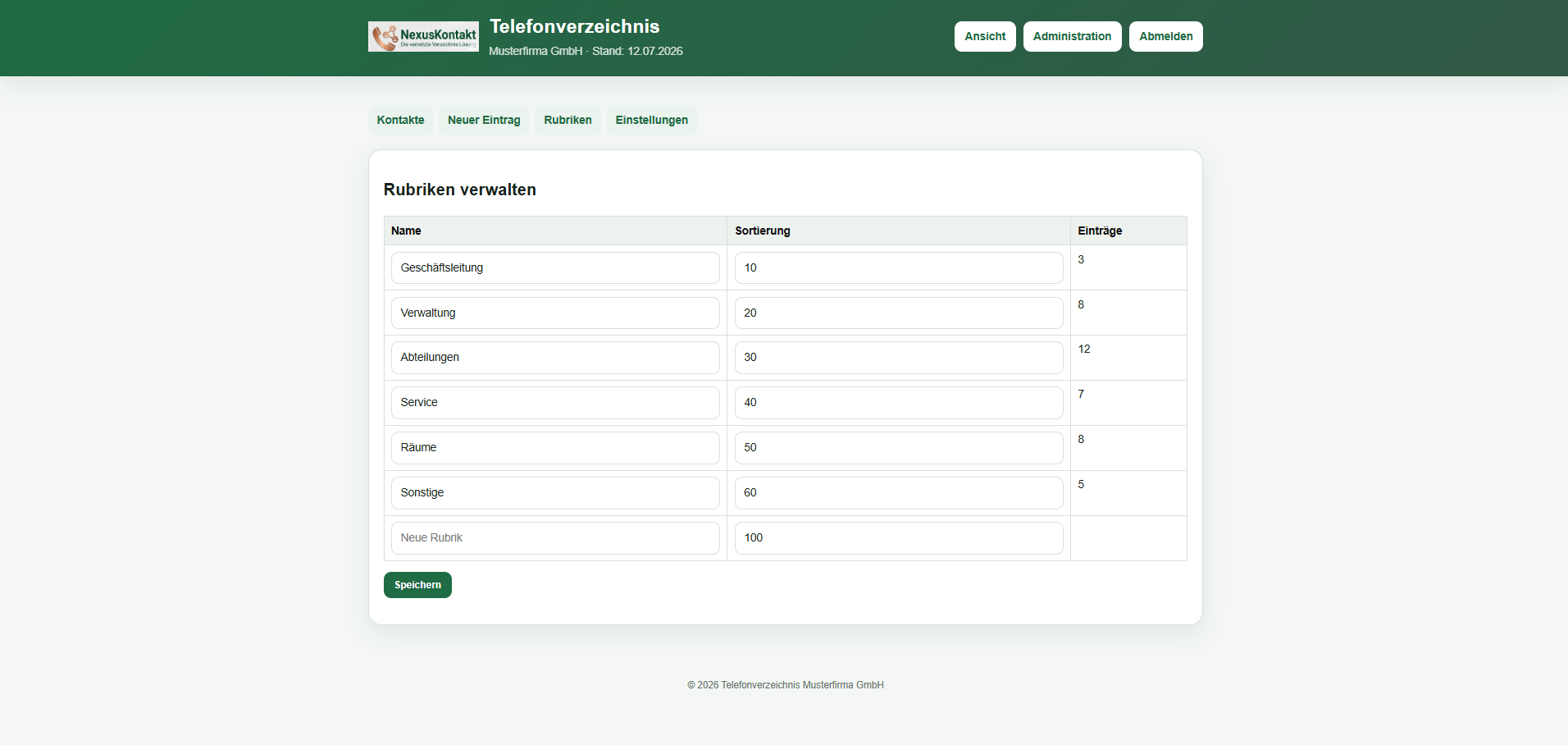 Screenshot zu NexusKontakt